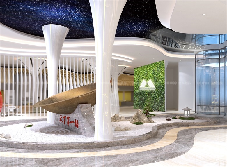 在企業(yè)展廳裝修設(shè)計(jì)中，如何運(yùn)用品牌元素和視覺識(shí)別系統(tǒng)？